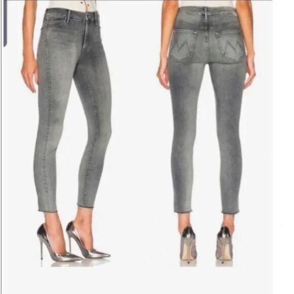 MOTHER Denim High Waisted Looker Ankle Fray High Rise Skinny Jeans - Picture 2 of 11